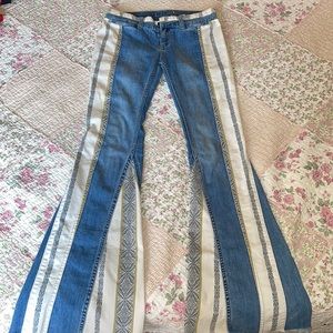 RARE free people unique flare jeans